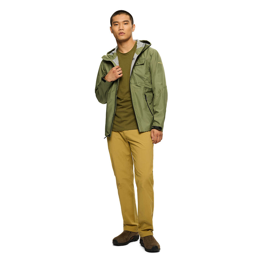 men - rain shell jacket iguana