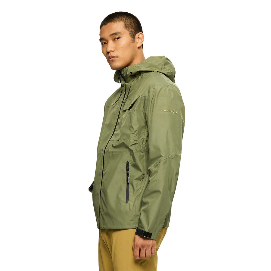 men - rain shell jacket iguana