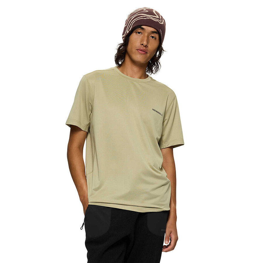 men - tech short sleeve tee - short sleeves talc