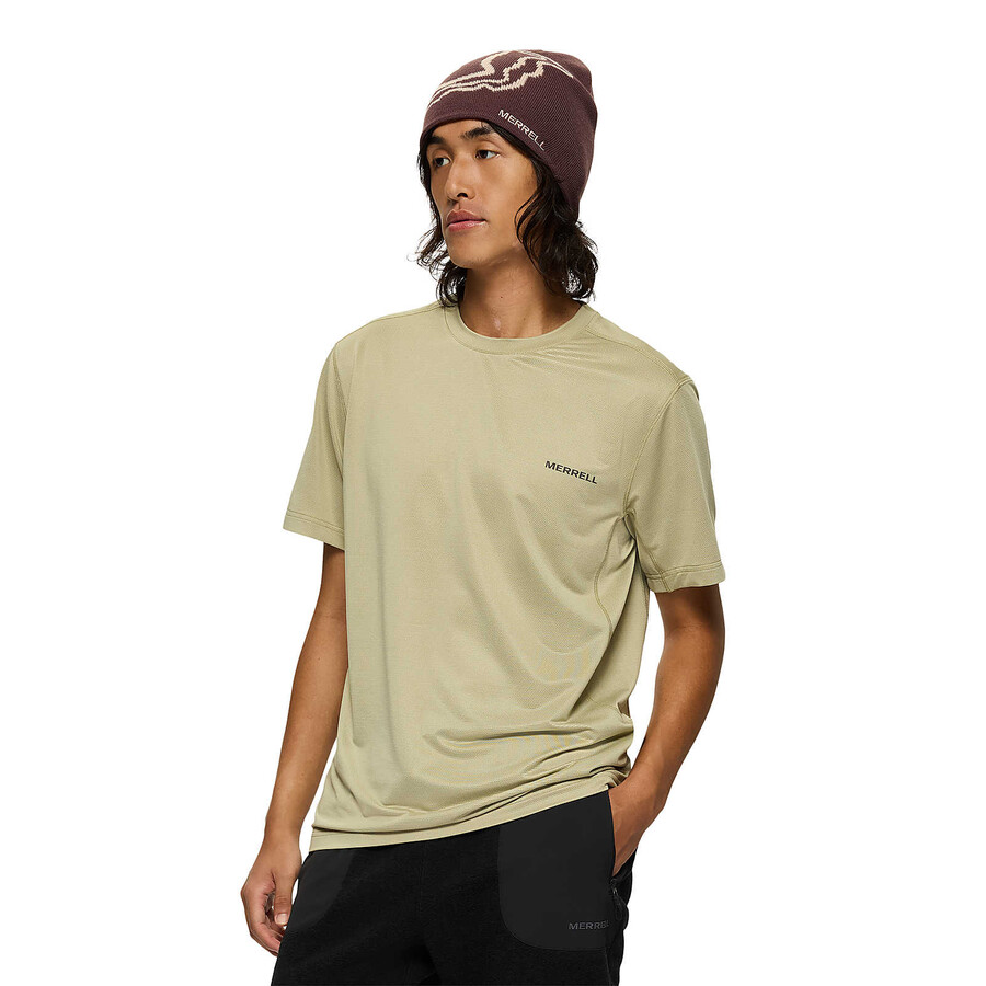 men - tech short sleeve tee - short sleeves talc