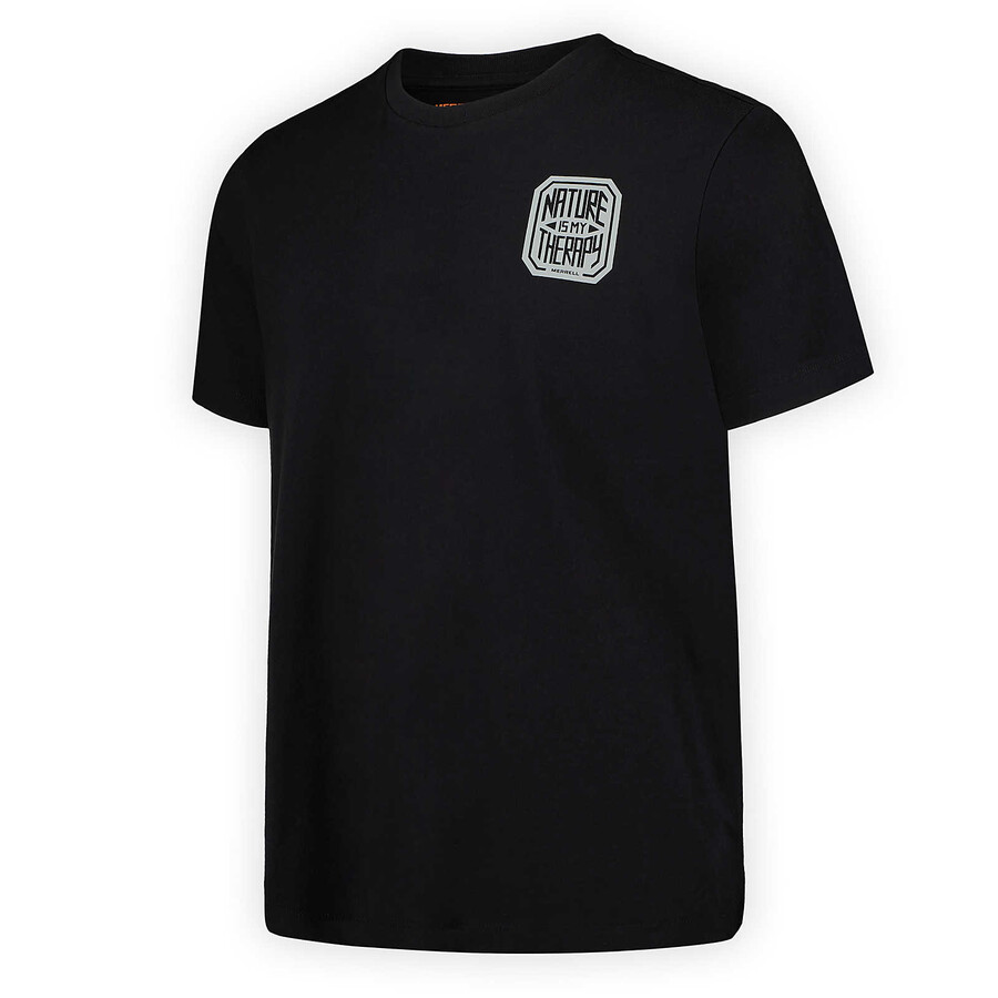 nature is my therapy graphic tee - short sleeves black