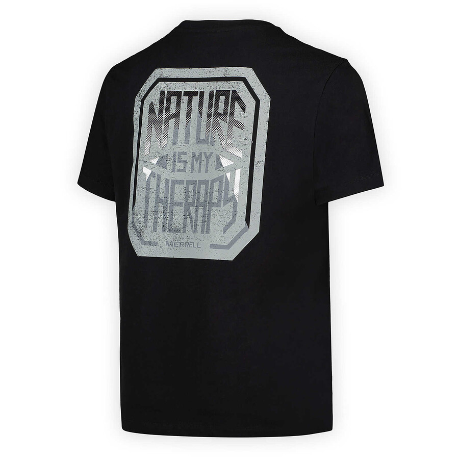 nature is my therapy graphic tee - short sleeves black