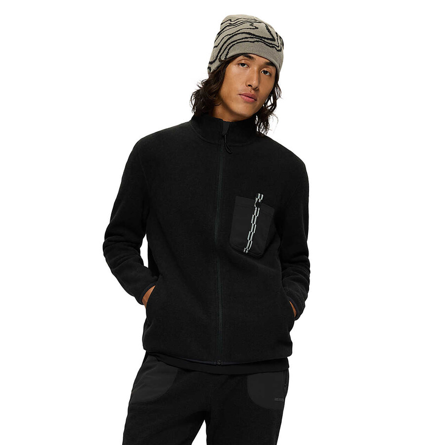 men - jungle fleece full zip - full zip black