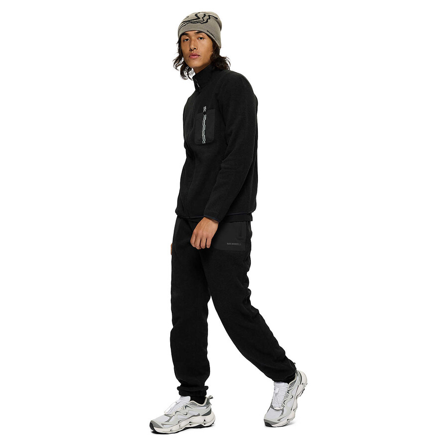 men - jungle fleece full zip - full zip black