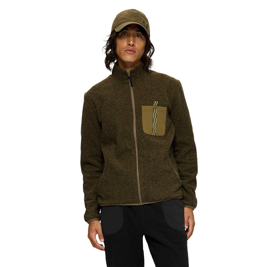 men - jungle fleece full zip - full zip dark sand