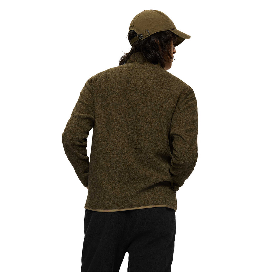 men - jungle fleece full zip - full zip dark sand