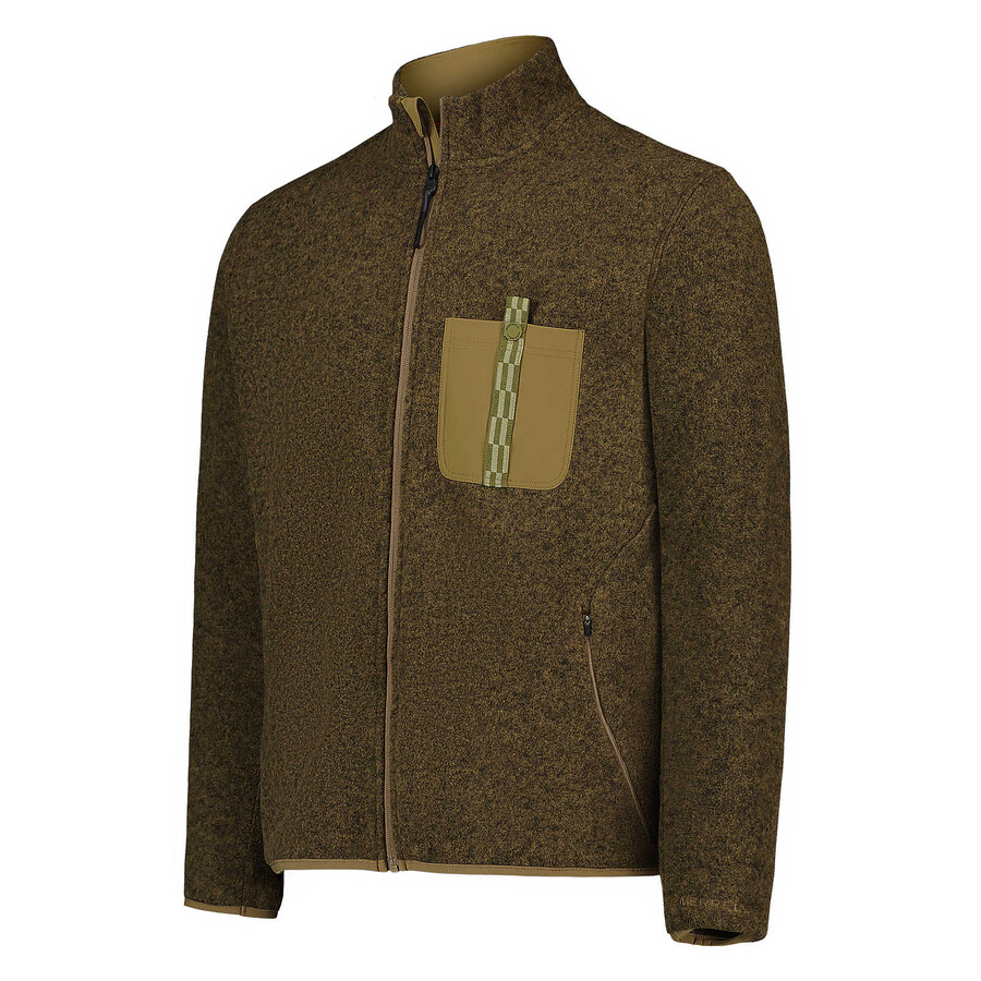 men - jungle fleece full zip - full zip dark sand