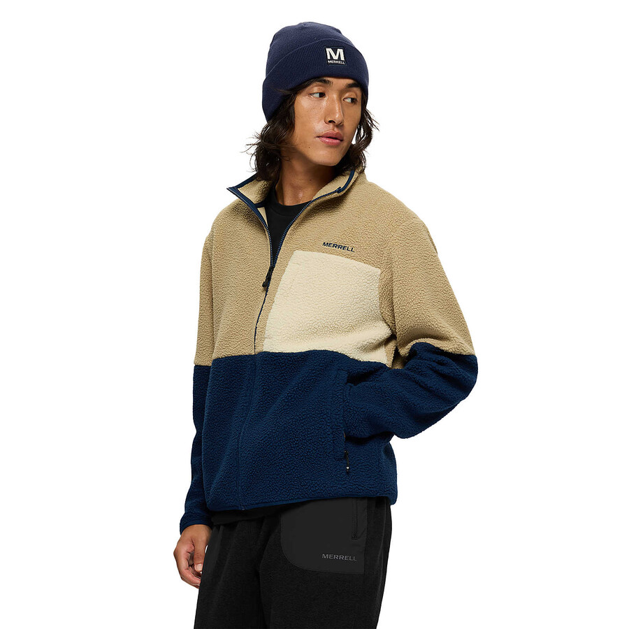 men - tengu sherpa jacket - jackets mountainnavy night