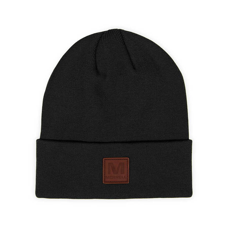gannet hat with leather patch - hats black