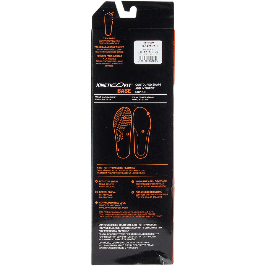 men - kinetic fit base al footbed - insoles recovery