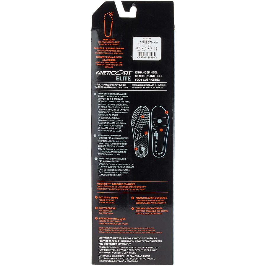 men- kinetic fit elite footbed widewidth insoles mesh