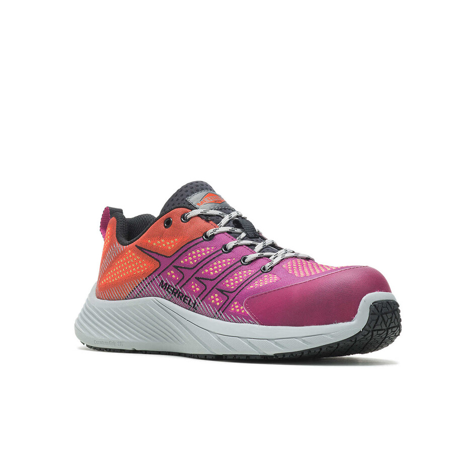 moab flight carbon fiber safety toe work shoes fuchsia