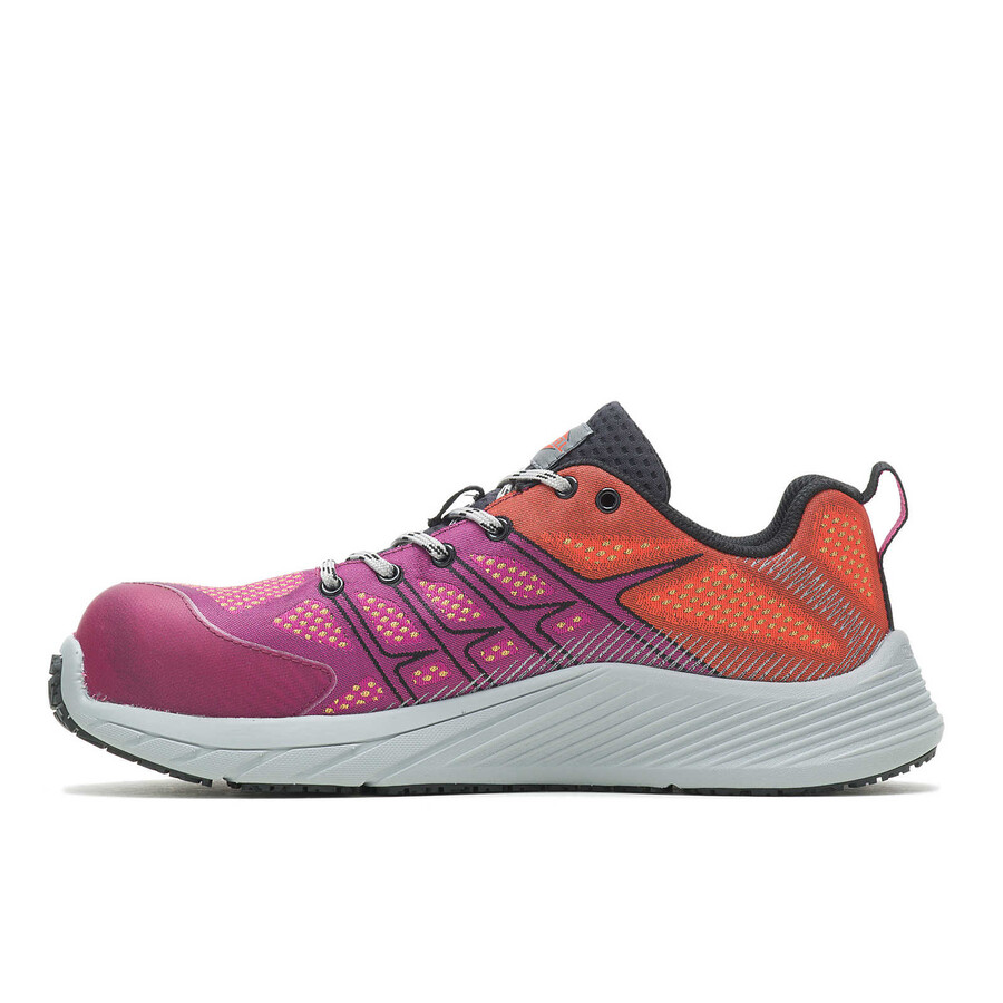 moab flight carbon fiber safety toe work shoes fuchsia