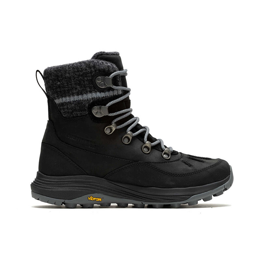 women siren 4 thermo mid zip waterproof winter hiking boots black