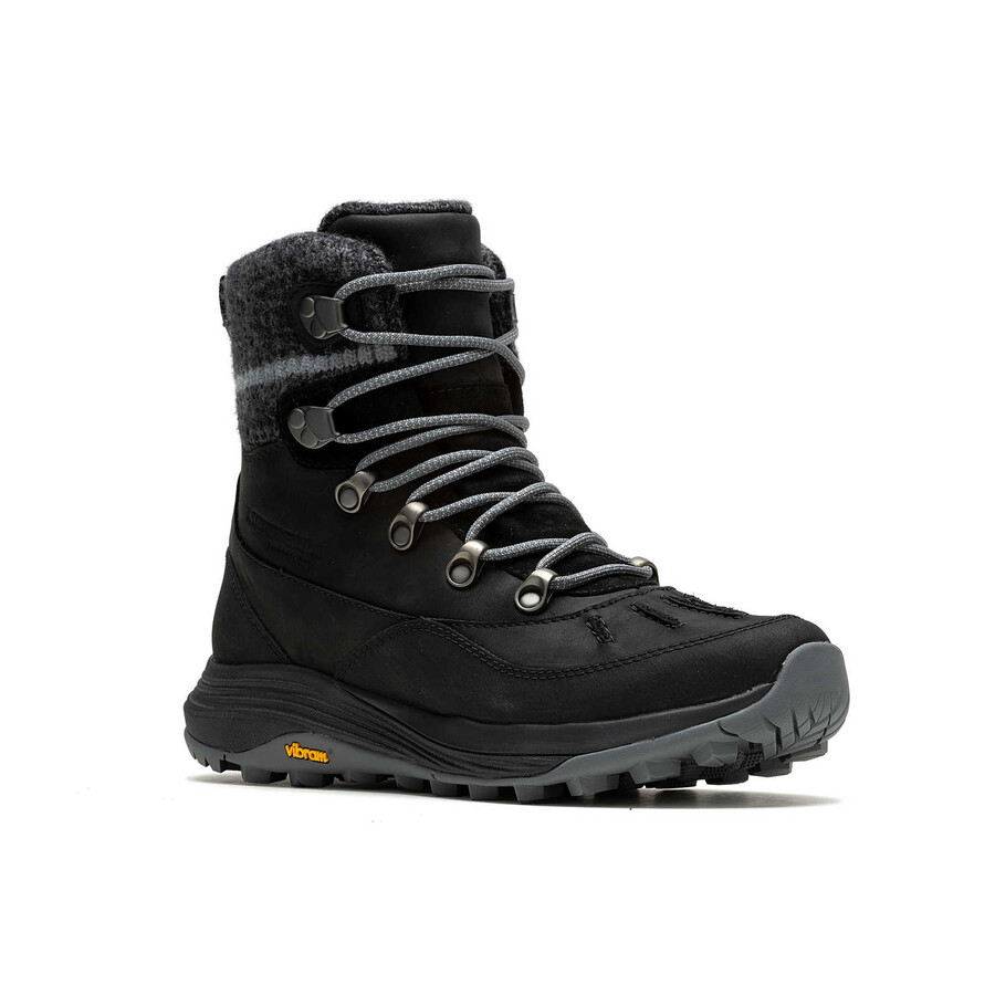 women siren 4 thermo mid zip waterproof winter hiking boots black