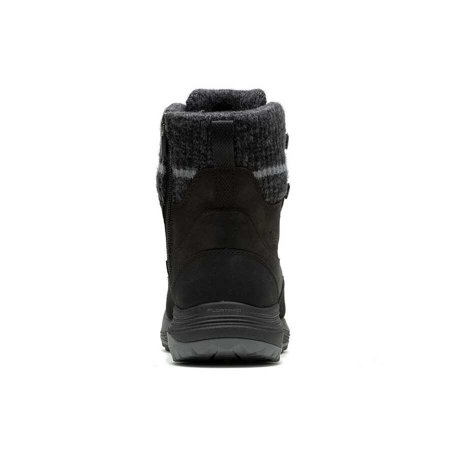 women siren 4 thermo mid zip waterproof winter hiking boots black