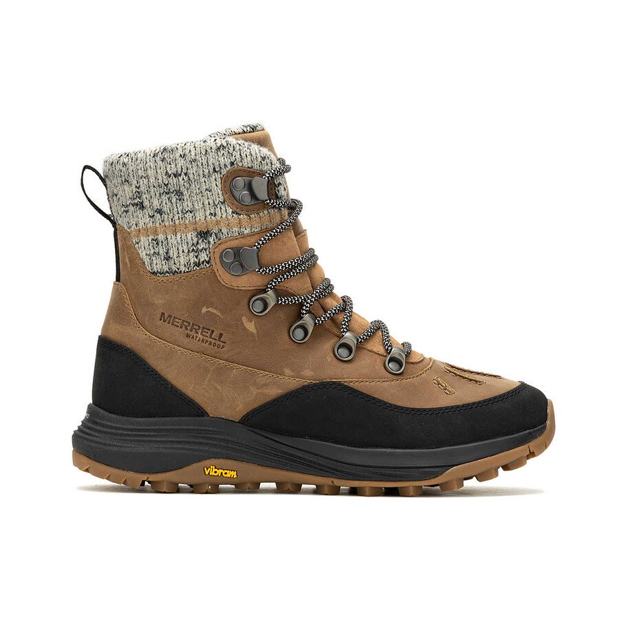 women siren 4 thermo mid zip waterproof winter hiking boots tobacco