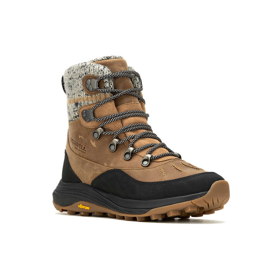 women siren 4 thermo mid zip waterproof winter hiking boots tobacco