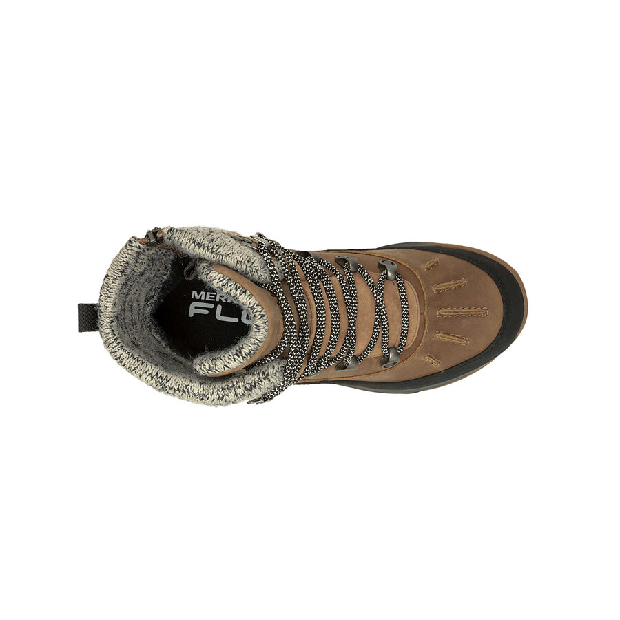 women siren 4 thermo mid zip waterproof winter hiking boots tobacco