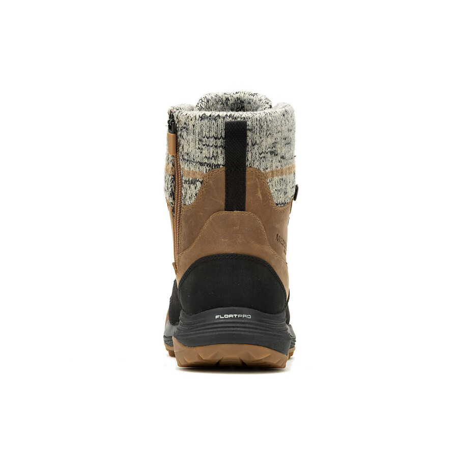 women siren 4 thermo mid zip waterproof winter hiking boots tobacco