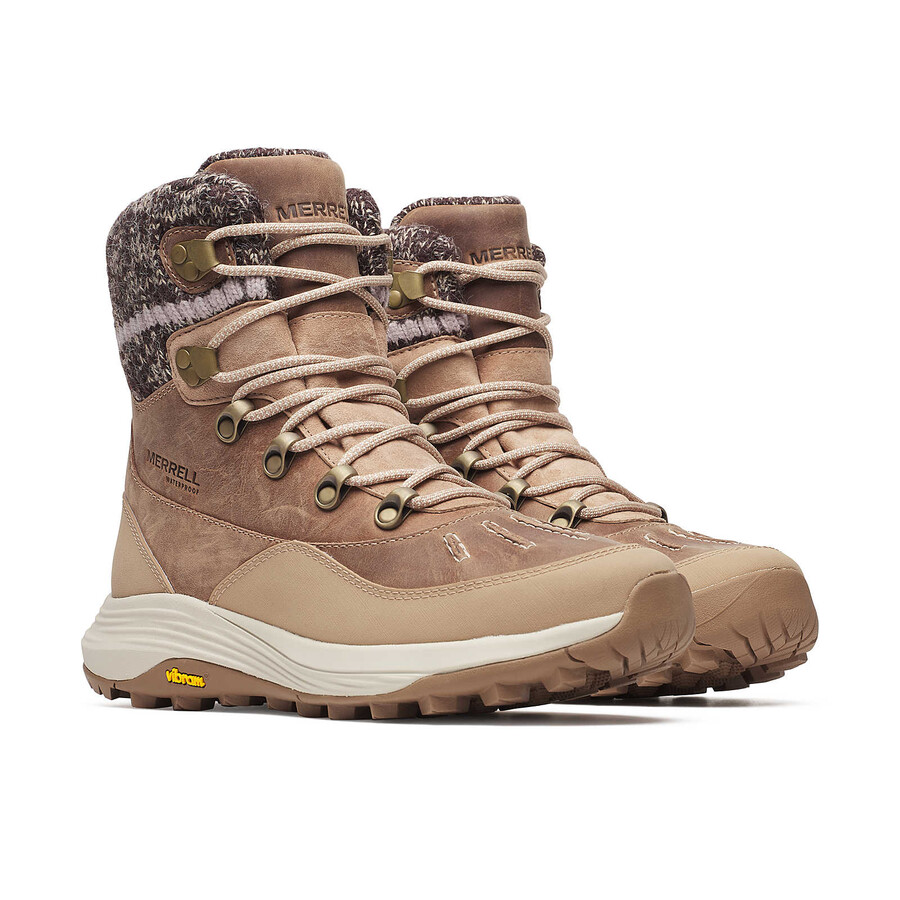 women siren 4 thermo mid zip waterproof winter hiking boots hazel