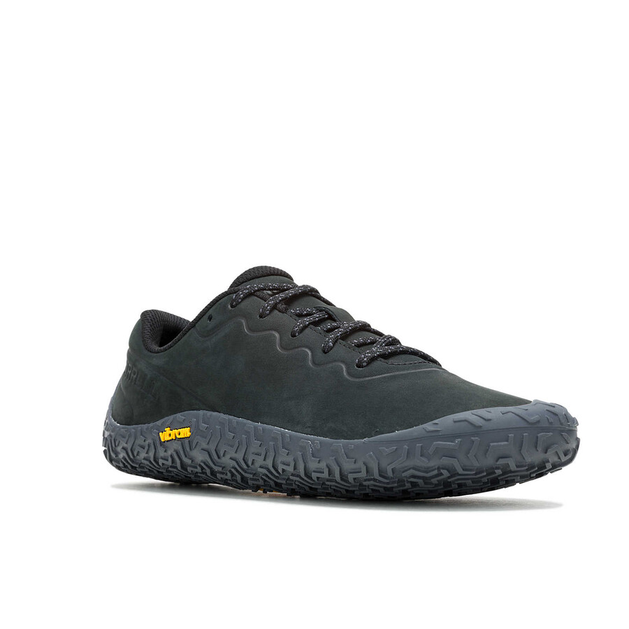women vapor glove 6 leather barefoot shoes blackasphalt