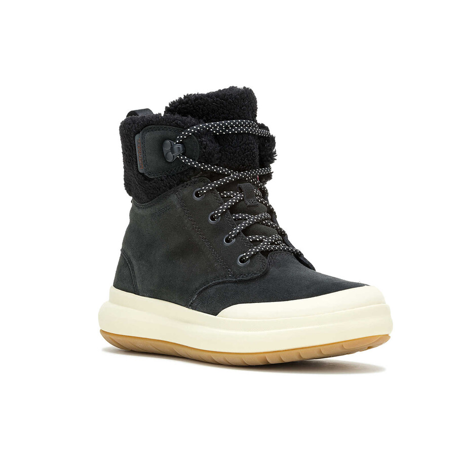 women marquette thermo lace waterproof winter casual boots black