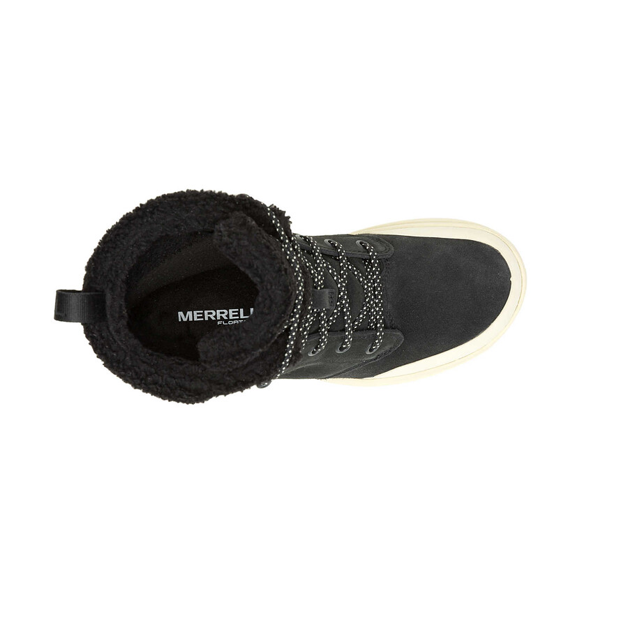 women marquette thermo lace waterproof winter casual boots black