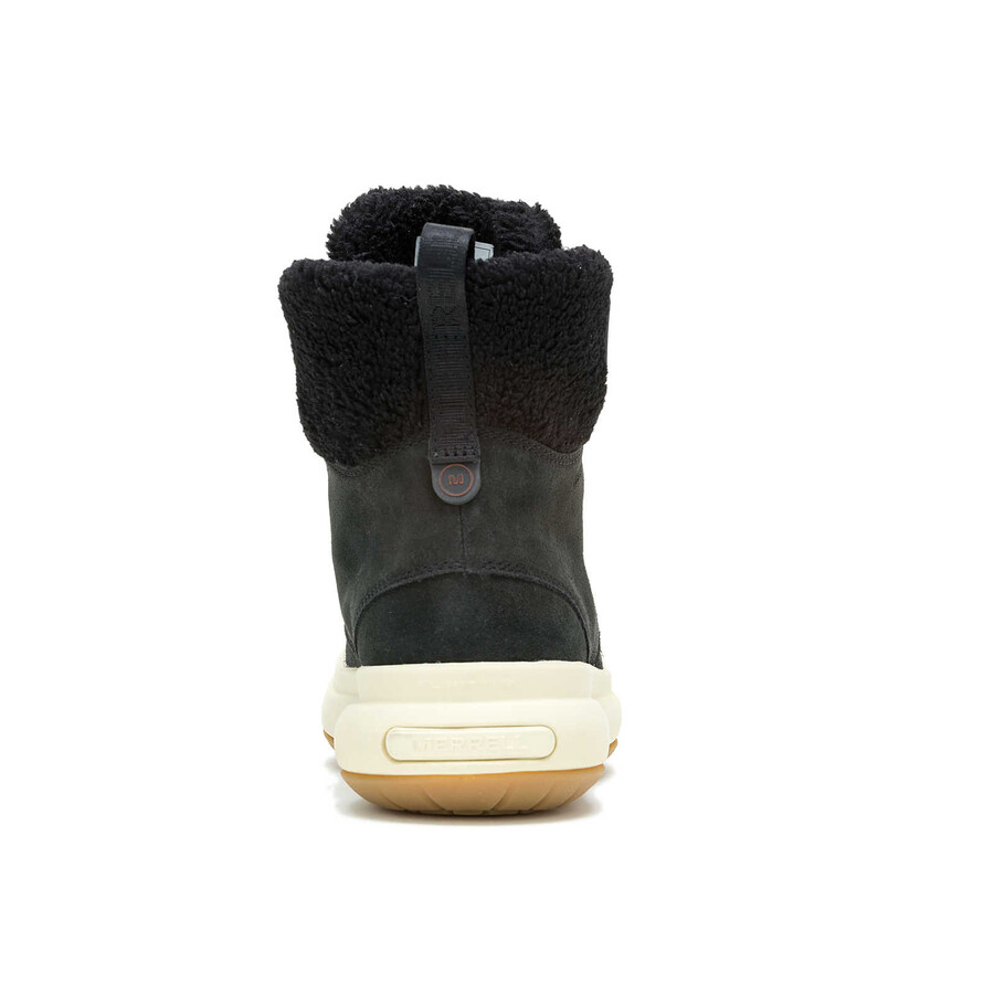 women marquette thermo lace waterproof winter casual boots black