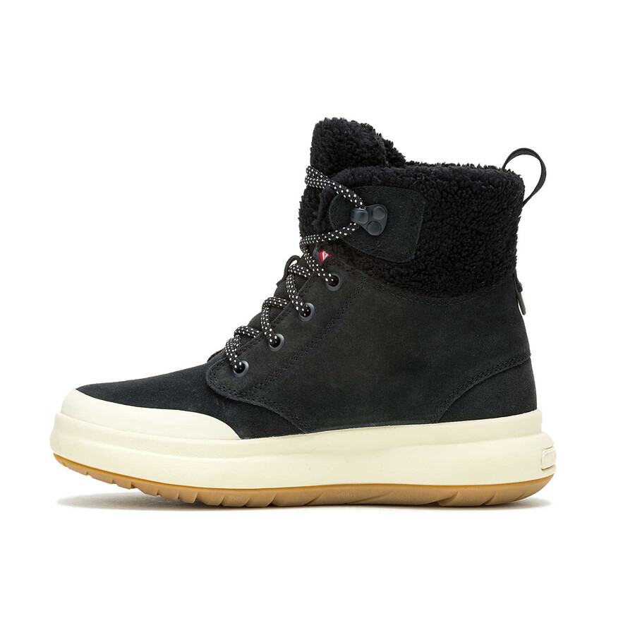 women marquette thermo lace waterproof winter casual boots black