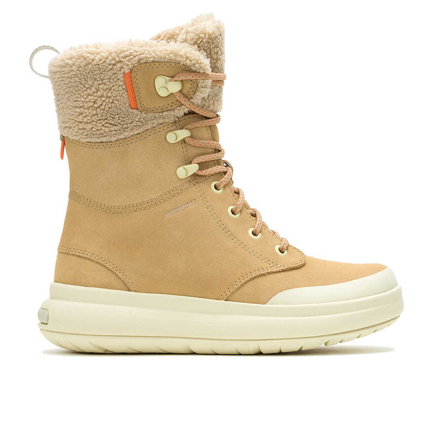 women marquette thermo tall zip waterproof - boots tan