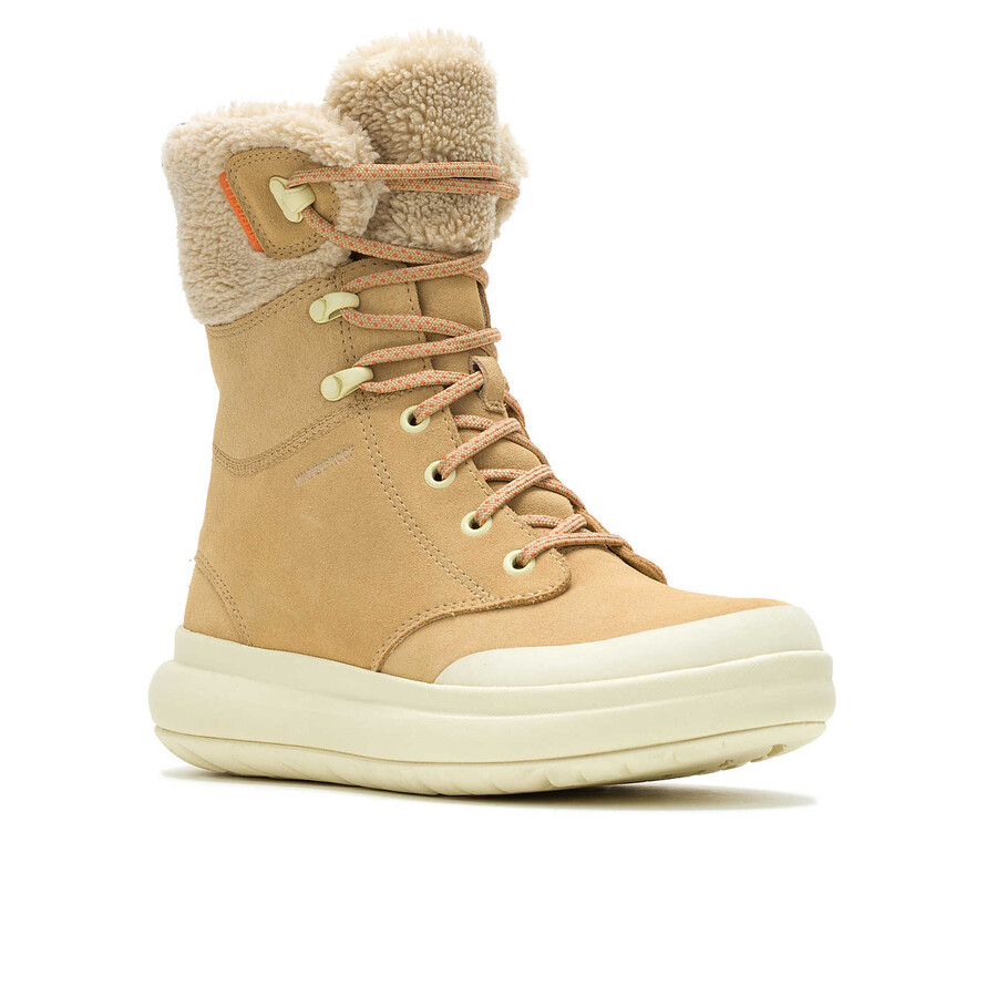 women marquette thermo tall zip waterproof - boots tan