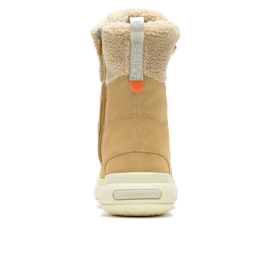 women marquette thermo tall zip waterproof - boots tan