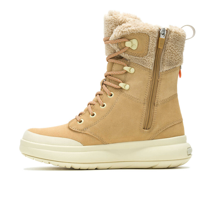 women marquette thermo tall zip waterproof - boots tan