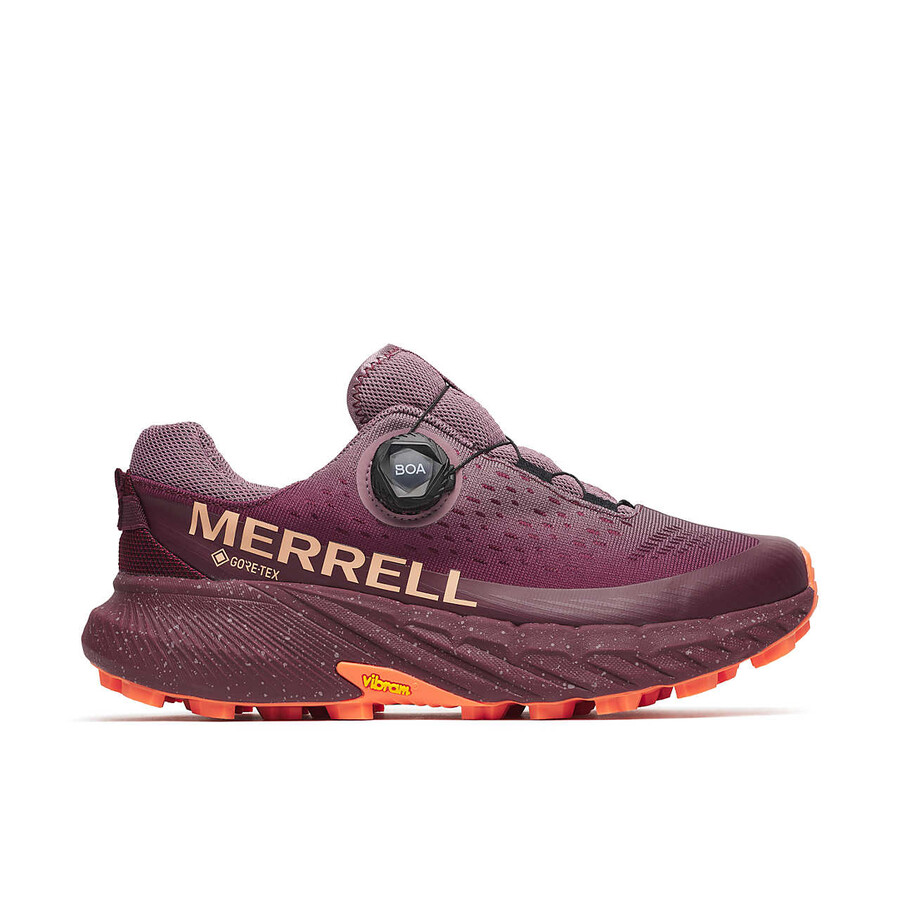 women agility peak 5 boa gore-tex trail running shoes pale cherry