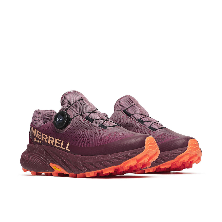 women agility peak 5 boa gore-tex trail running shoes pale cherry