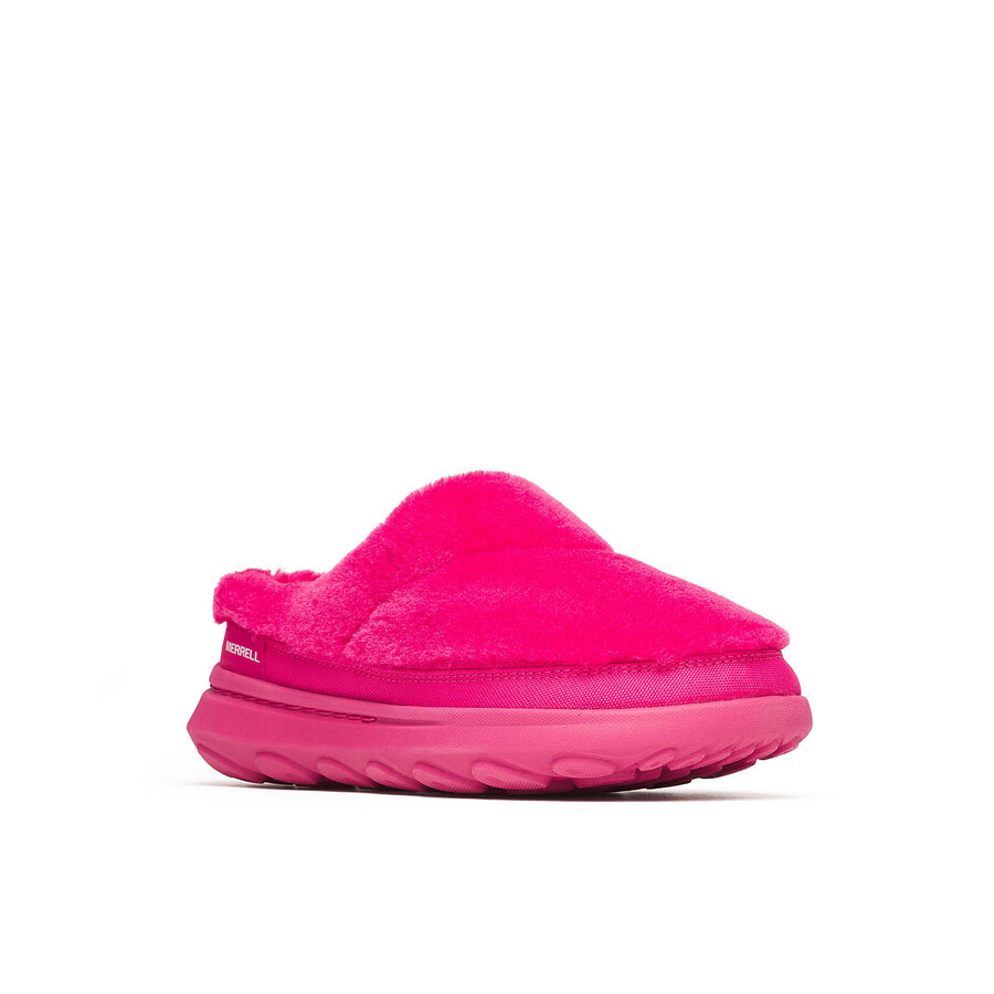 women hut moc 2 slide cozy casual slip ons cerise