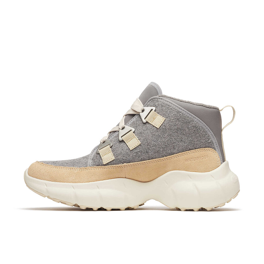 women clover mid wool waterproof casual boots latte