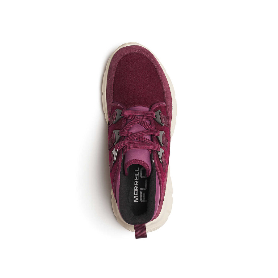 women clover mid wool waterproof casual boots dark cherry
