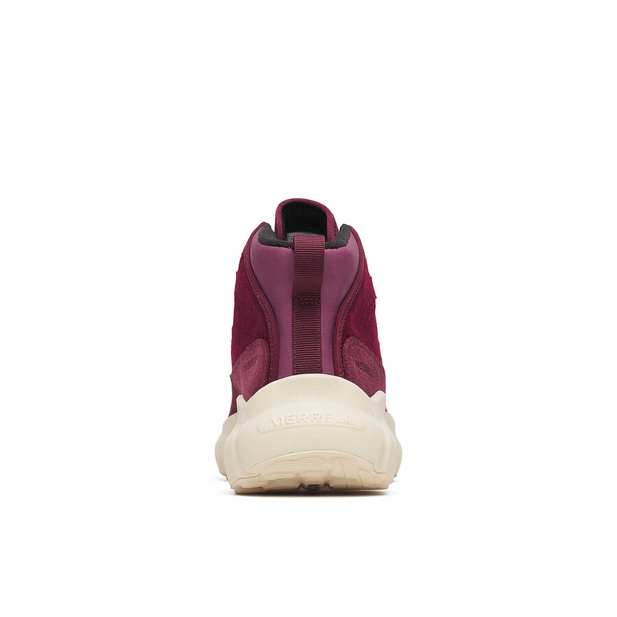 women clover mid wool waterproof casual boots dark cherry