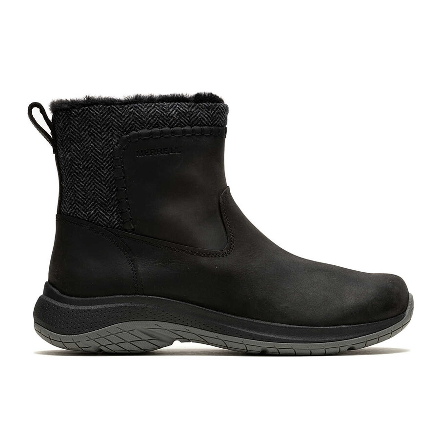 women encore ice 5 mid zip winter casual boots black