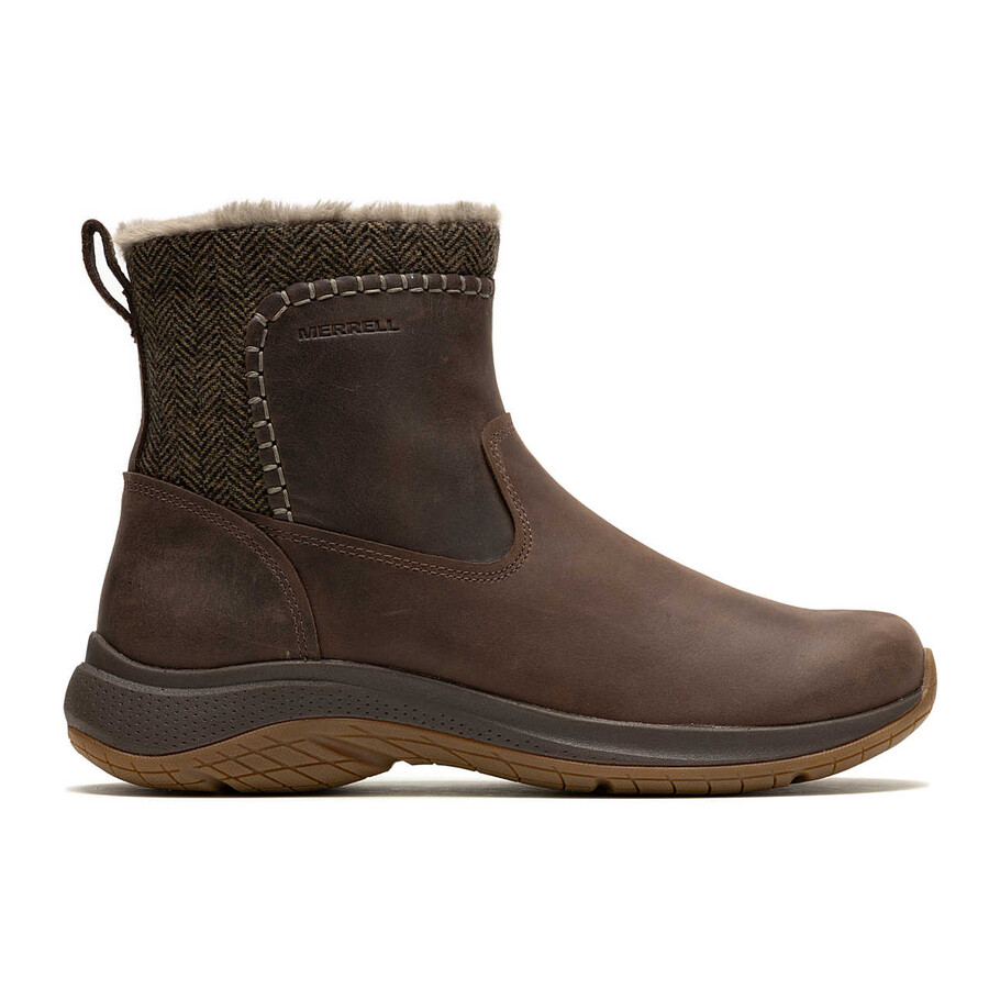 women encore ice 5 mid zip winter casual boots bracken