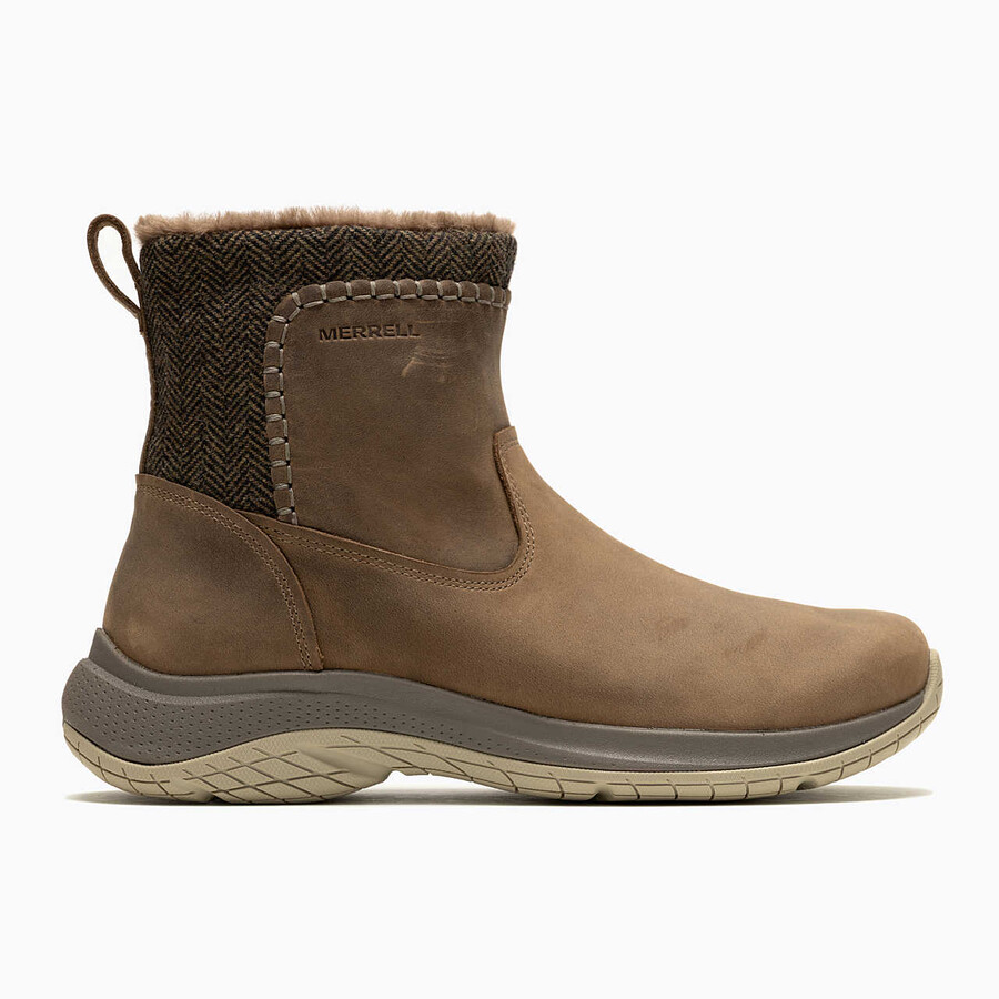 women encore ice 5 mid zip winter casual boots otter