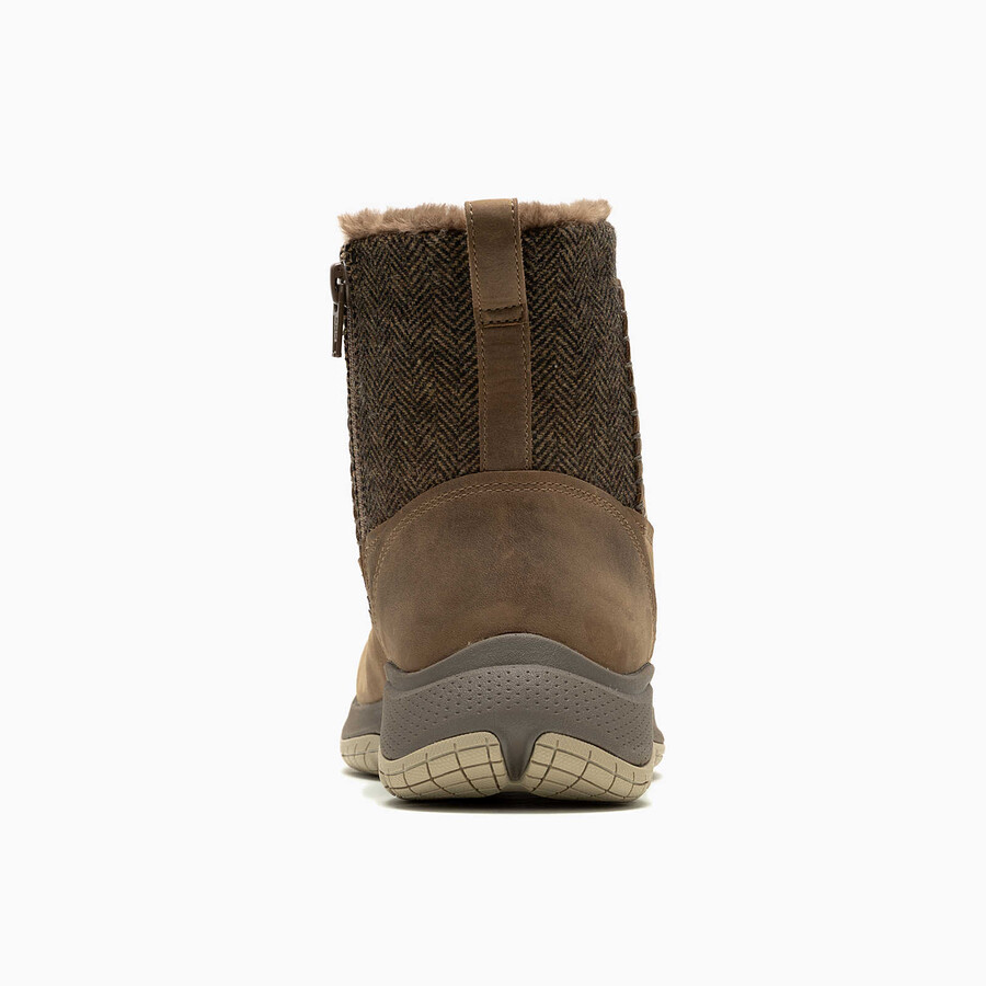 women encore ice 5 mid zip winter casual boots otter