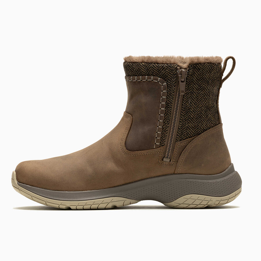 women encore ice 5 mid zip winter casual boots otter