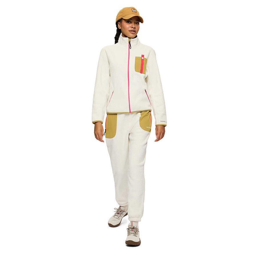 women - jungle fleece jogger - pants chalkdesert