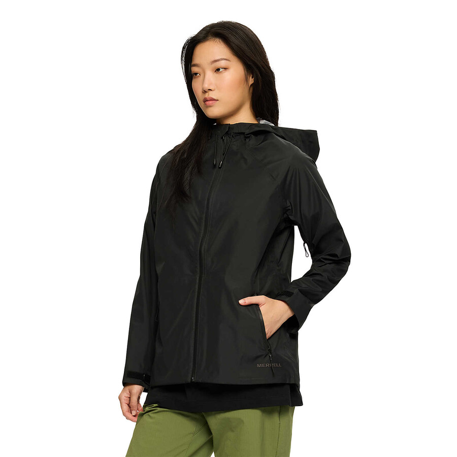 women - rain shell jacket - jackets black