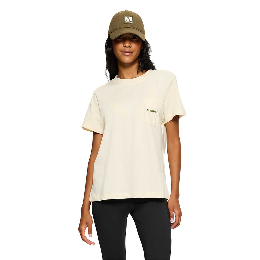 women - relaxed pocket short sleeve tee - short sleeves chalk