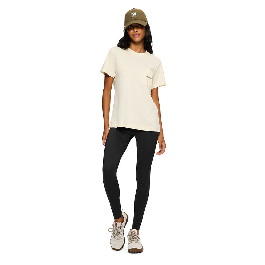 women - relaxed pocket short sleeve tee - short sleeves chalk