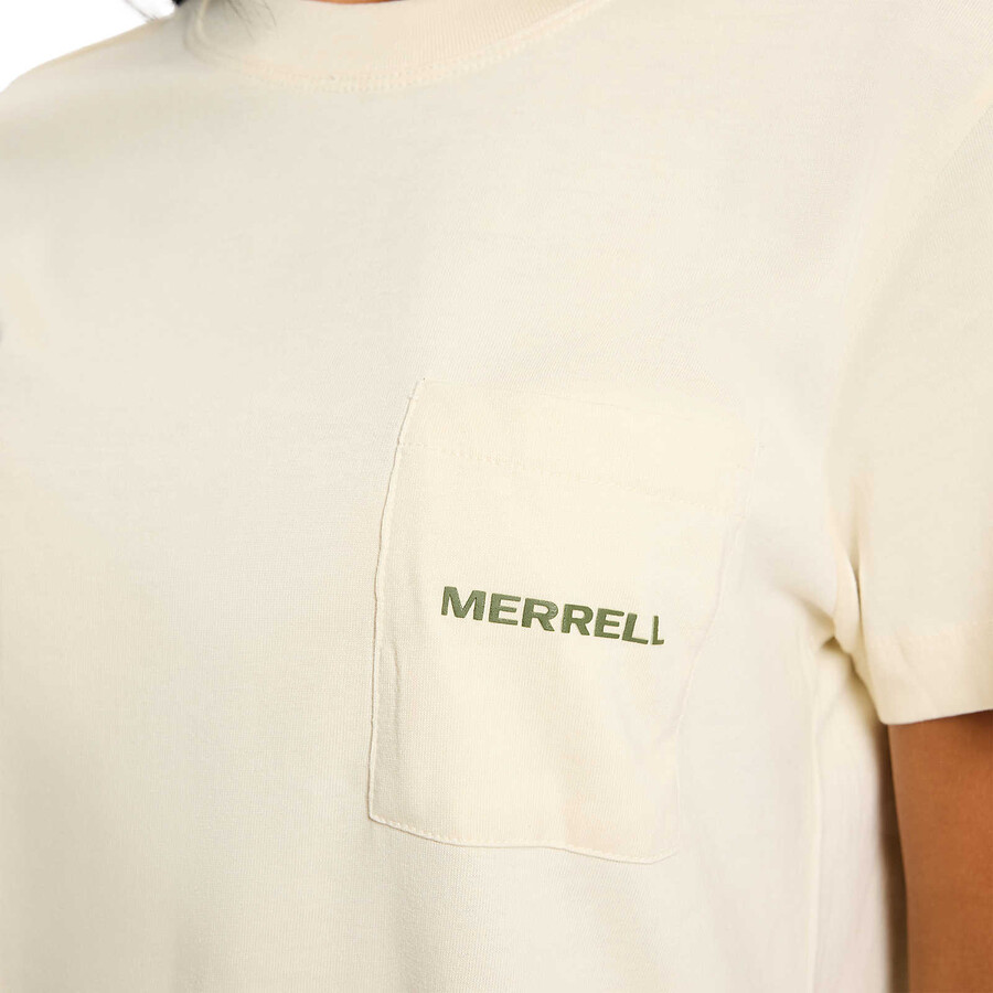 women - relaxed pocket short sleeve tee - short sleeves chalk